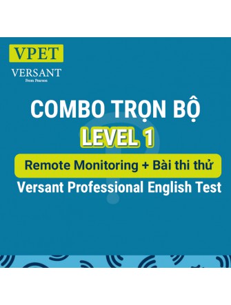 Professional English Test + Practice test LV1 (Trọn bộ VPET Thi tại nhà có giám thị từ xa + Thi thử LV1)