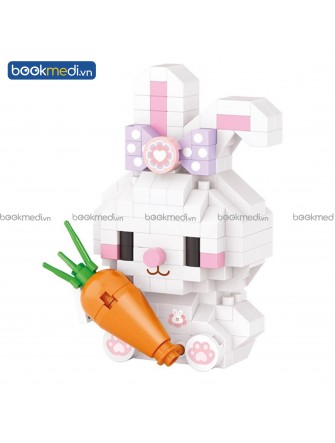 Đồ Chơi Lắp Ráp Mô Hình Chú Thỏ Trắng (Rabbit) Hãng Loz
