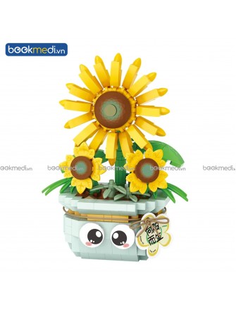 Đồ Chơi Lắp Ráp Mô Hình Chậu Hoa Hướng Dương (Sunflower) Hãng Loz